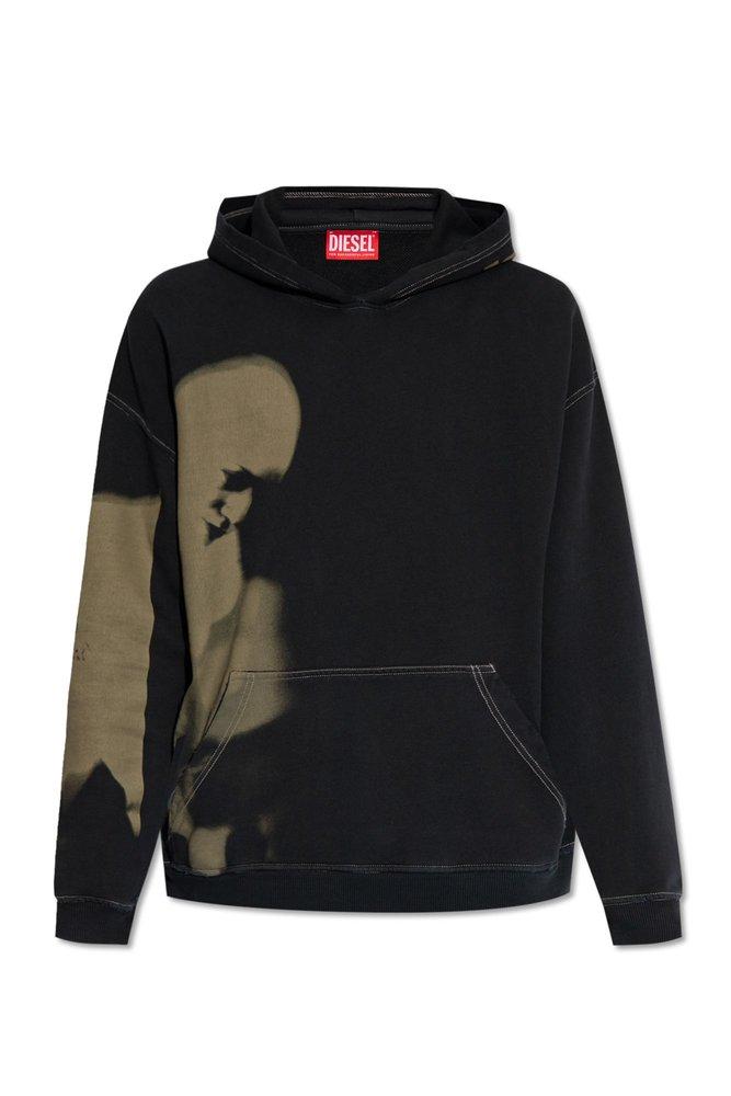 直営店☆DIESEL☆S-BOXT-HOOD-N4 FELPA Smudgyプリント フーディ DIESEL 's-boxt' Hoodie, in Black for Men | Lyst