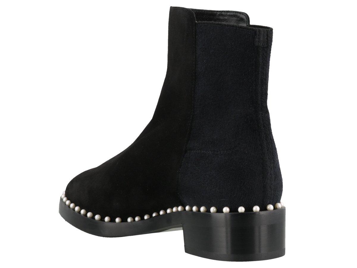 stuart weitzman embellished leather ankle boots