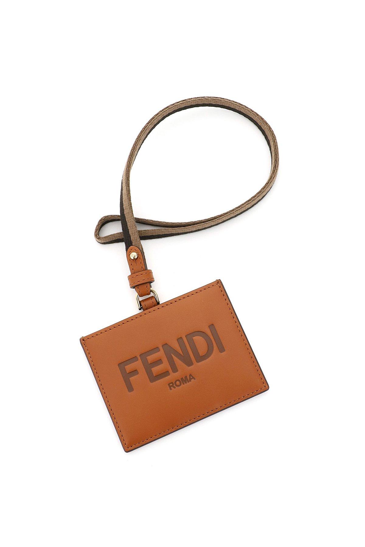 Fendi Script Neck Card Holder