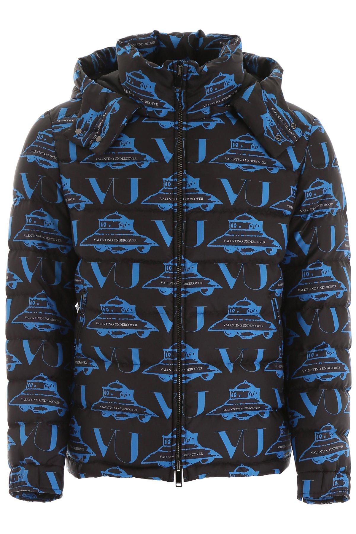 Valentino Synthetic X Undercover Ufo Logo Printed Puffer Jacket in Blue ...