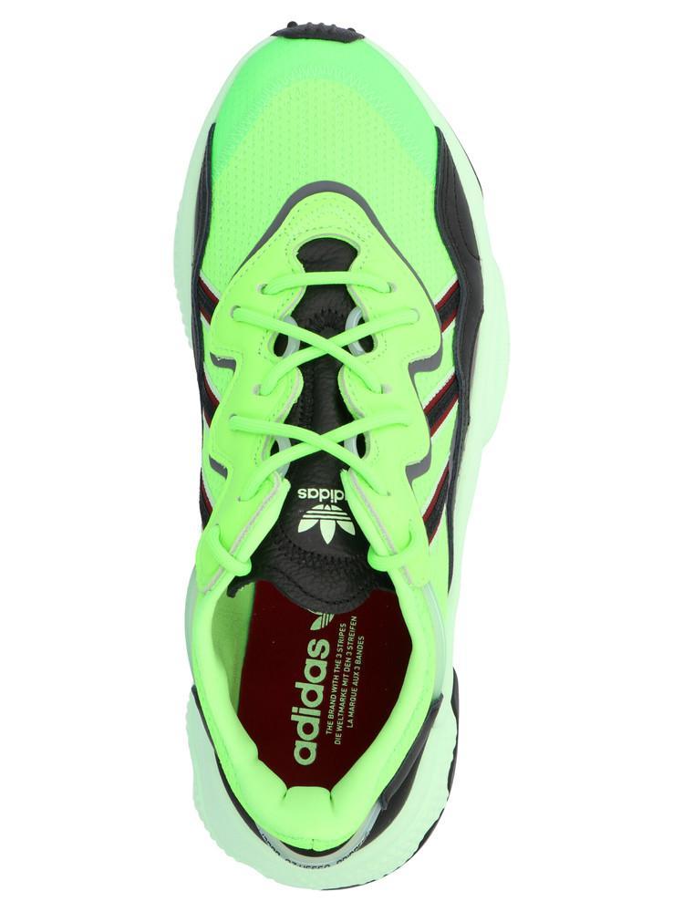 adidas originals ozweego trainers in white with multi 3 stripes