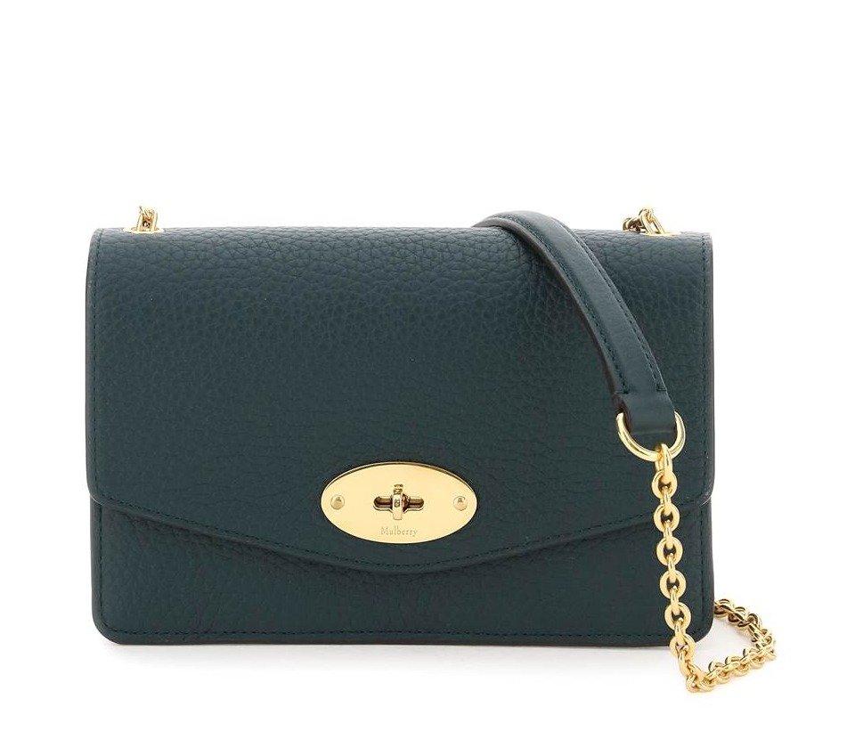 Mulberry Leather Darley Chain-linked Crossbody Bag in Green | Lyst UK