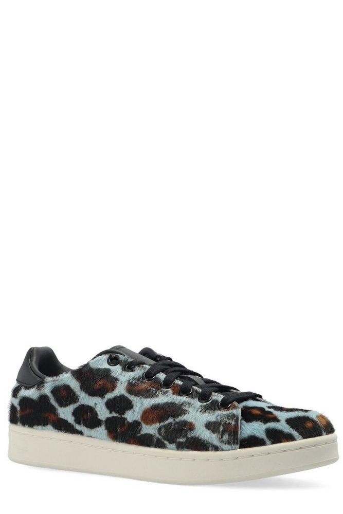 adidas Originals Stan Smith Leopard Printed Sneakers in Black | Lyst