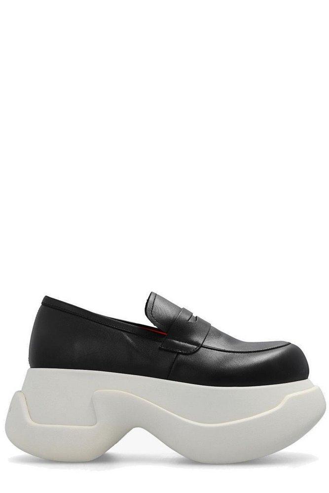 Marni Platform Slipon Mocassin Loafers in Black Lyst