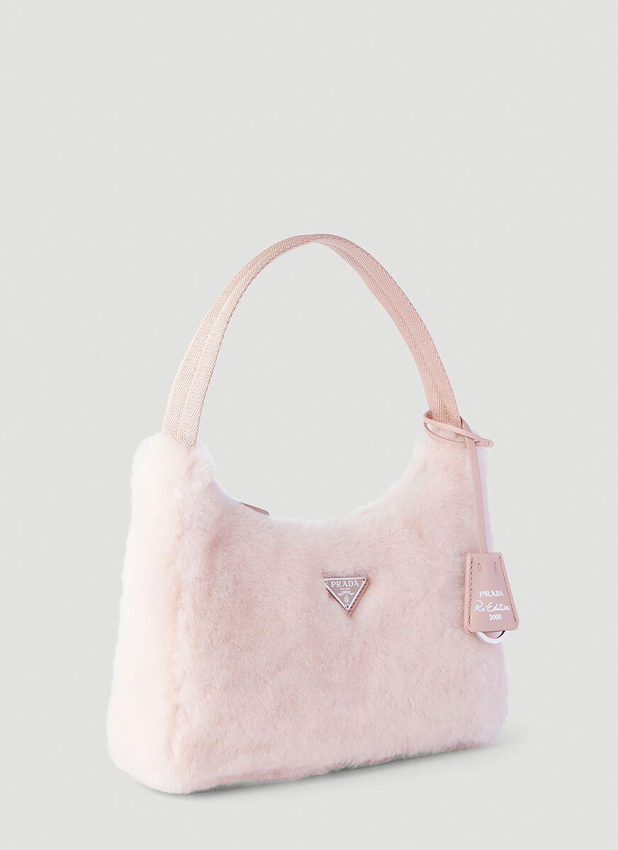 Prada Logo Plaque Zipped Tote Bag in Pink | Lyst