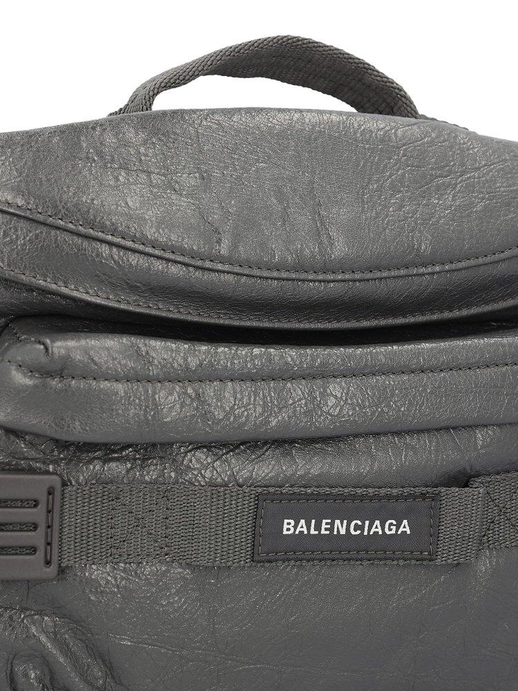 Balenciaga Army Logo Patch Large Belt Bag in Gray for Men | Lyst