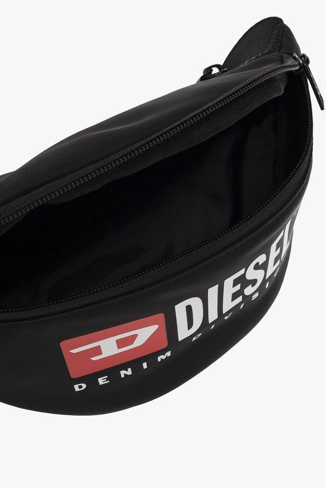 DIESEL Rinke Logo Printed Belt Bag in Black | Lyst