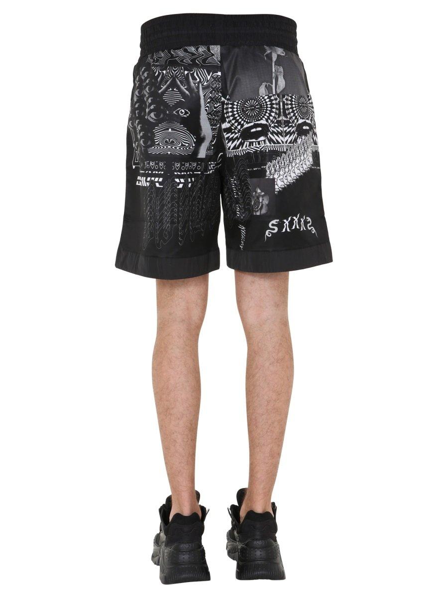 DIESEL Synthetic Pkumiprinta Bermuda Swim Shorts in Black for Men Lyst