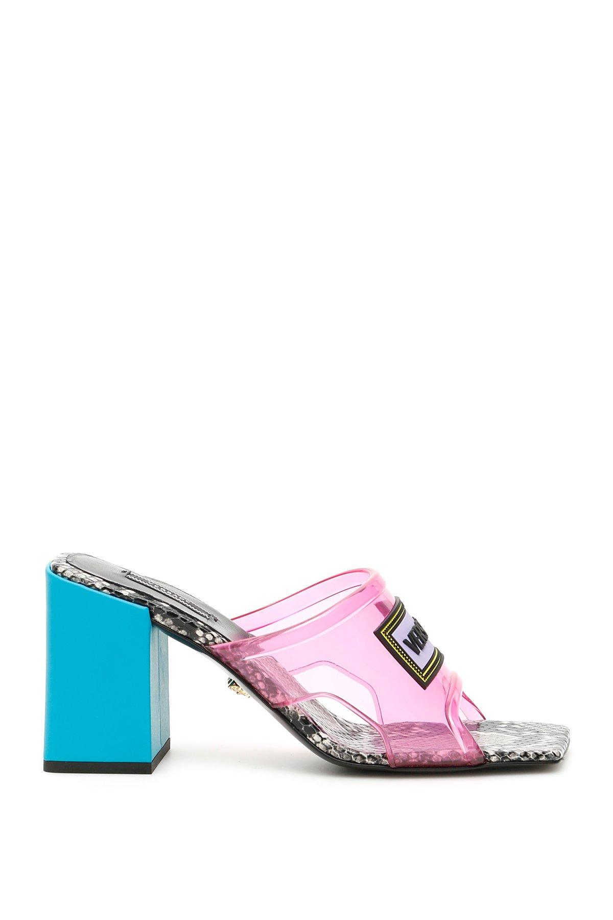 Versace 70 Pvc Snake Sandals in Pink | Lyst