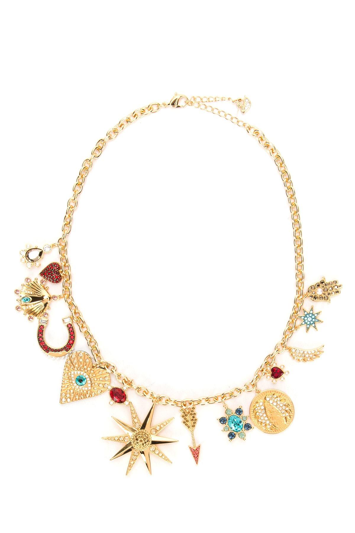 Swarovski Lucky Goddess Charms Necklace in Metallic | Lyst