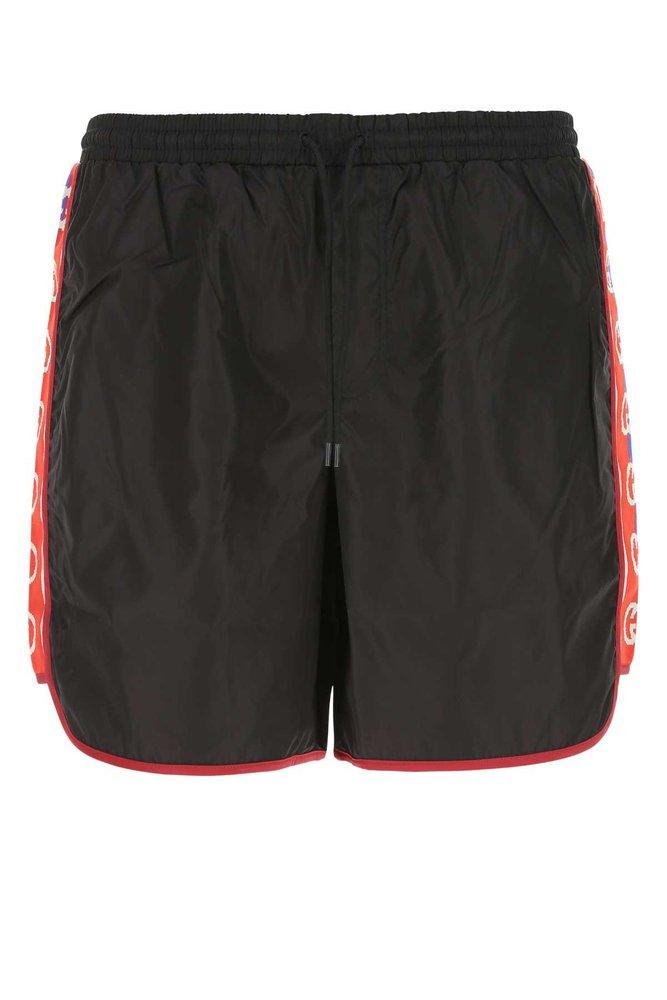 Gucci Logo Panelled Swim Shorts in Black for Men Lyst