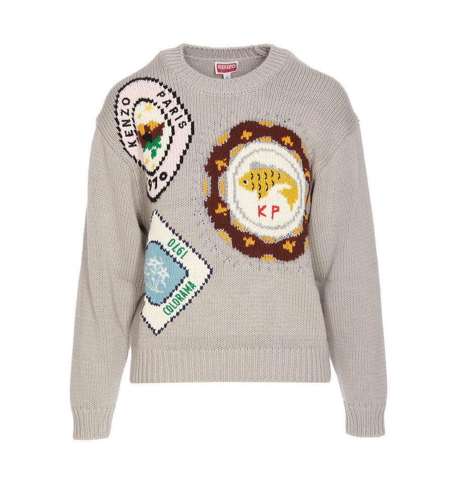 Grey kenzo hotsell jumper womens