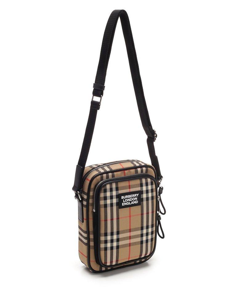 Burberry Vintage Check Crossbody Bag in Natural for Men | Lyst