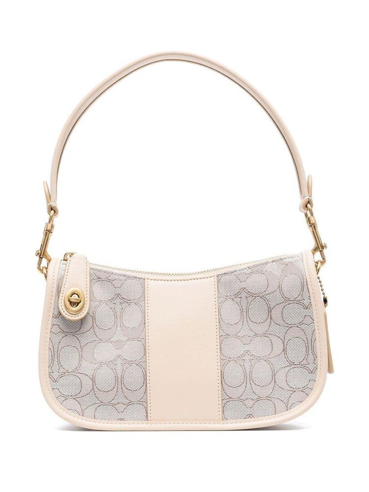 COACH Swinger Monogram Shoulder Bag in White Lyst