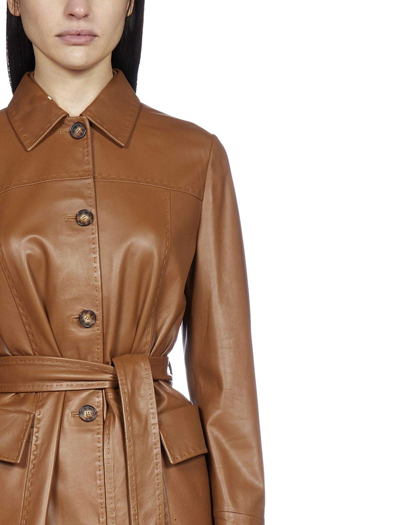 max mara leather jacket