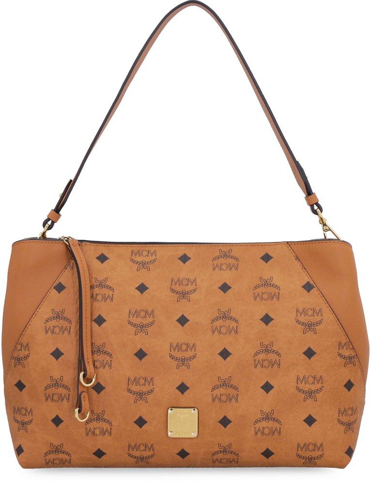 Mcm Visetos Leather Shoulder Bag