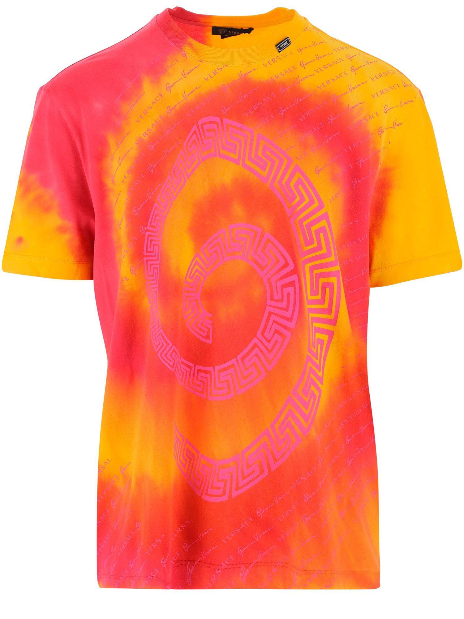 orange versace shirt