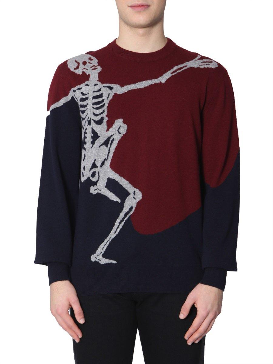 Alexander Mcqueen Skeleton-intarsia Wool And Cashmere 