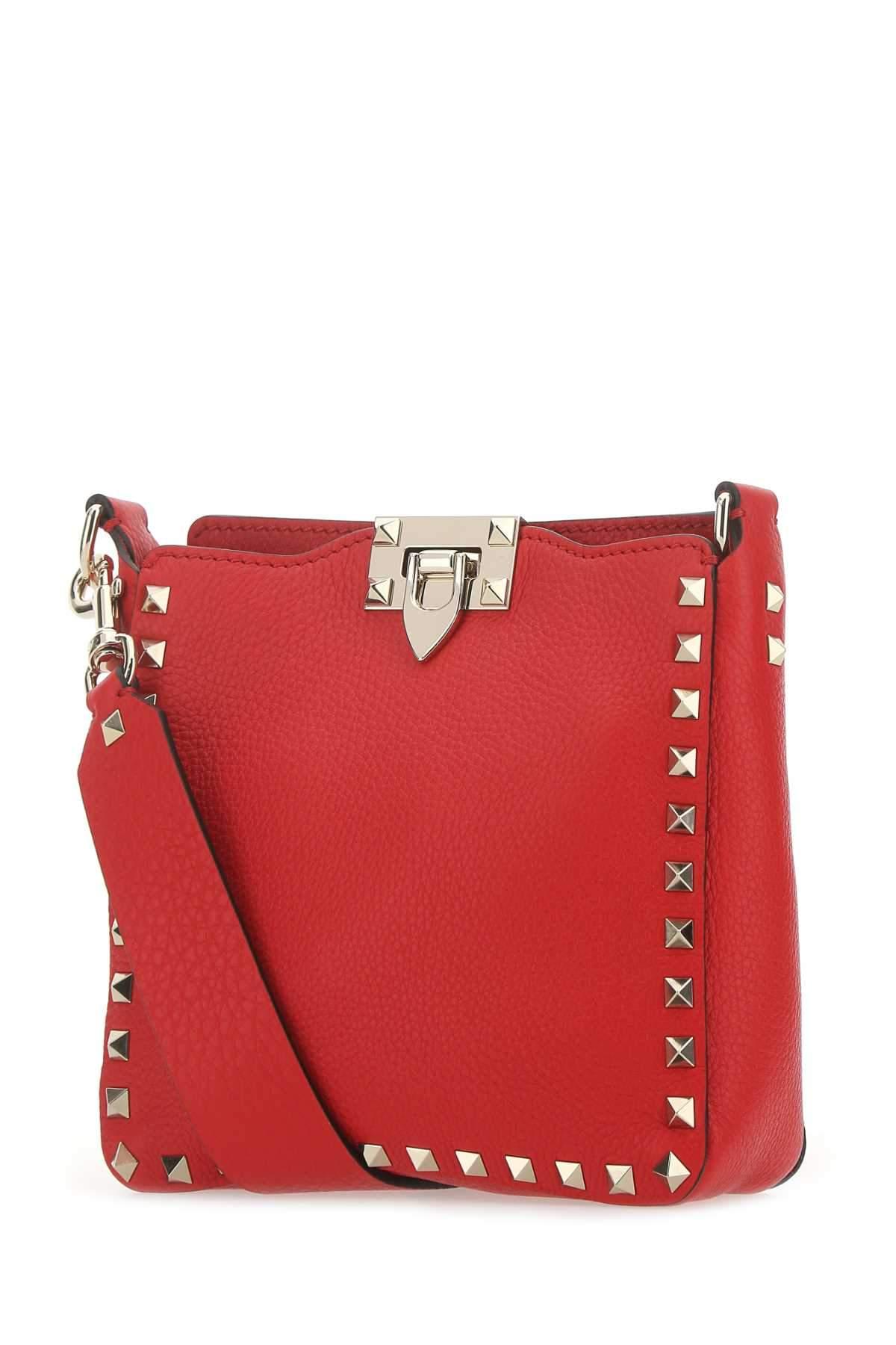 Regnbue tapperhed Hubert Hudson Valentino Leather Garavani Rockstud Mini Hobo Bag in Red - Lyst