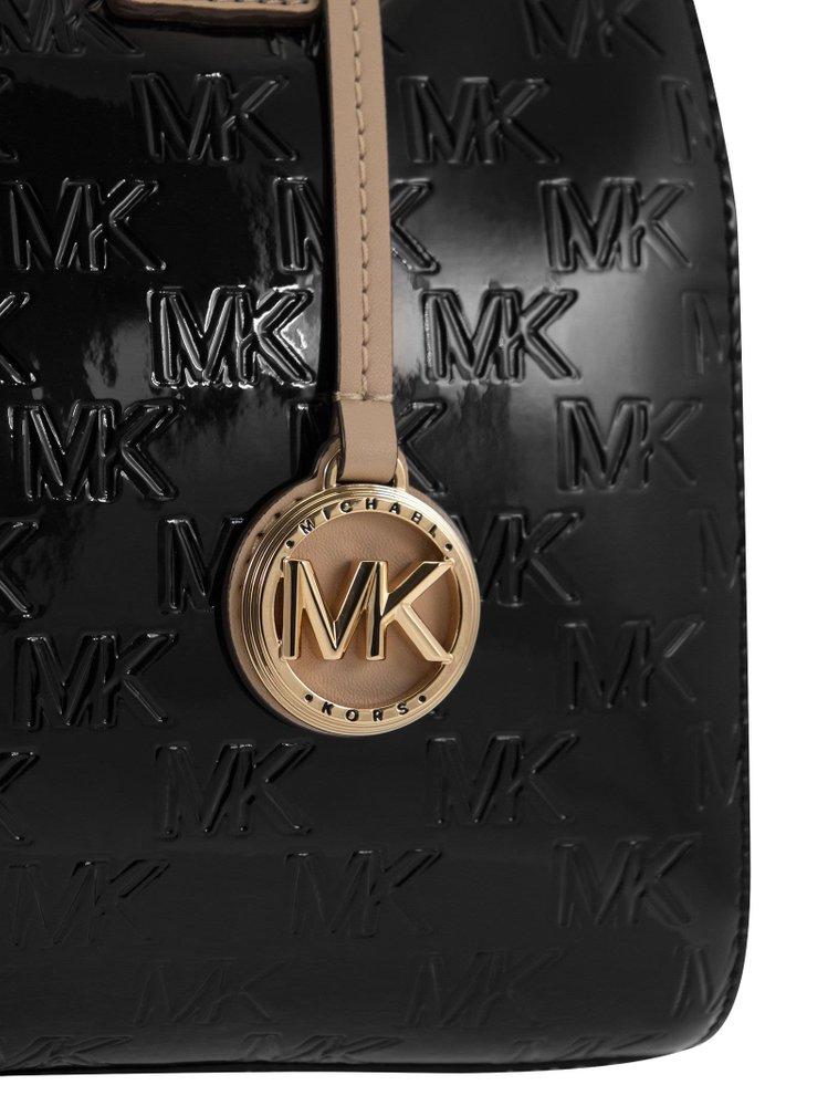 MICHAEL Michael Kors Grayson Logo Embossed Medium Satchel Bag in