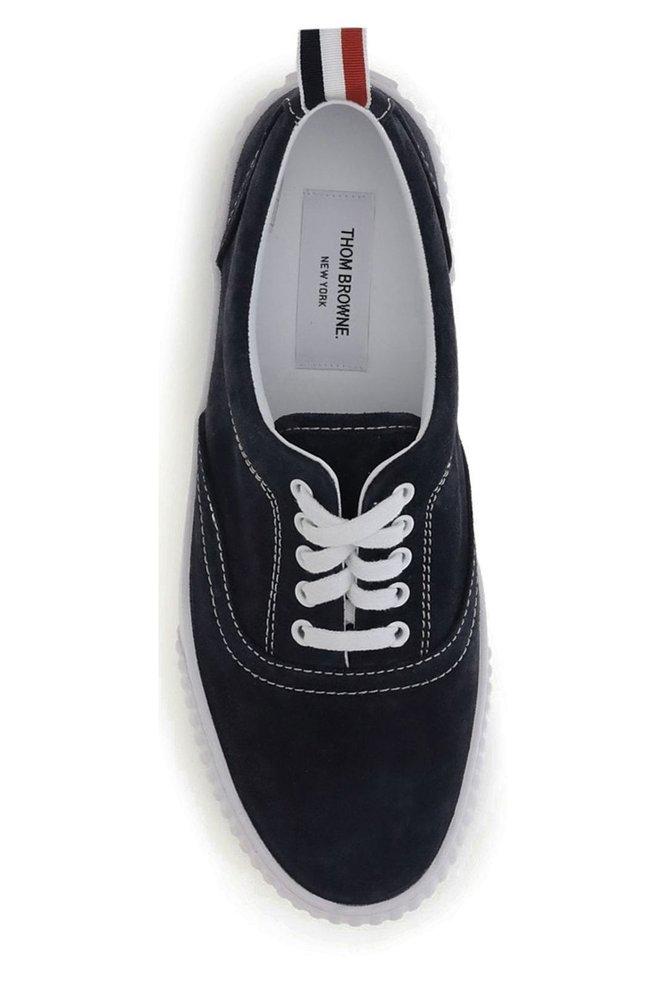 スニーカー THOM BROWNE Men Sneakers MFD180B03050415 Dark Blue Heritage leather sneakers in blue - Thom Browne | Mytheresa