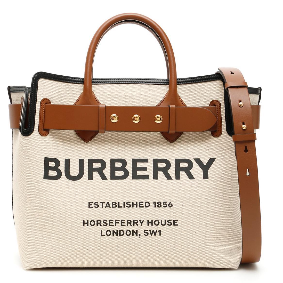 Burberry The Medium Cotton Canvas Triple Stud Belt Bag in Brown Save