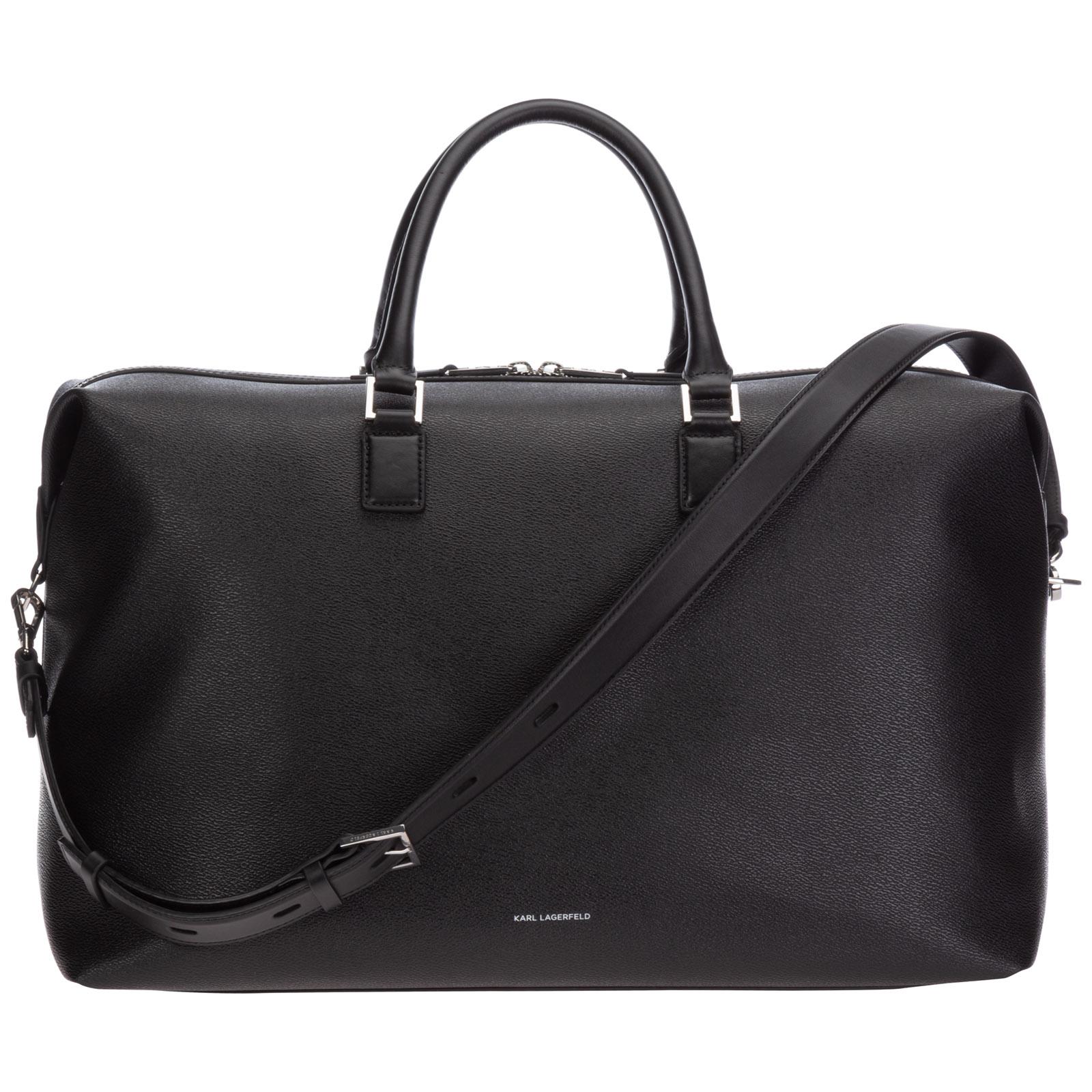 Karl Lagerfeld Cotton Rue St-guillaume Duffle Bag in Black - Lyst