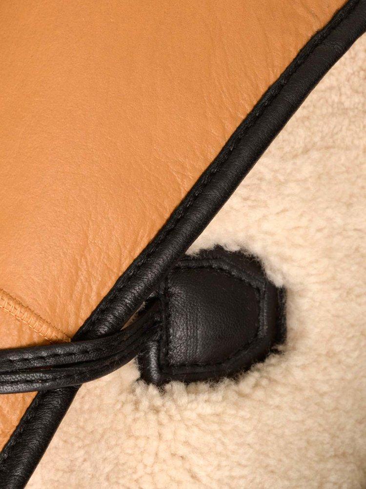 Leather Strap Teddy Jacket