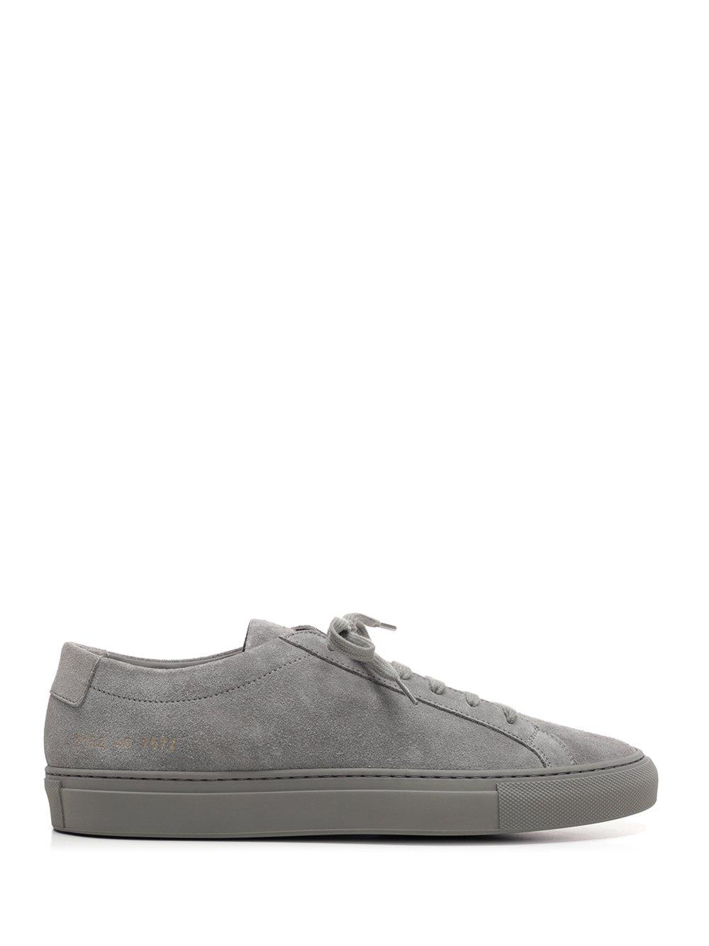 Common Projects Achilles Grey Suede Sneakers in Gray for Men | Lyst
