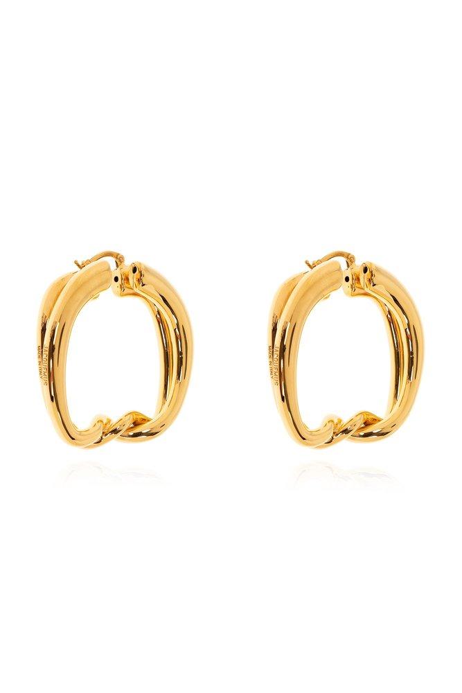 Jacquemus Les petites créoles Nodi hoop earrings - Gold