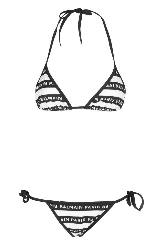 Balmain Triangle Bikini In Black Lyst