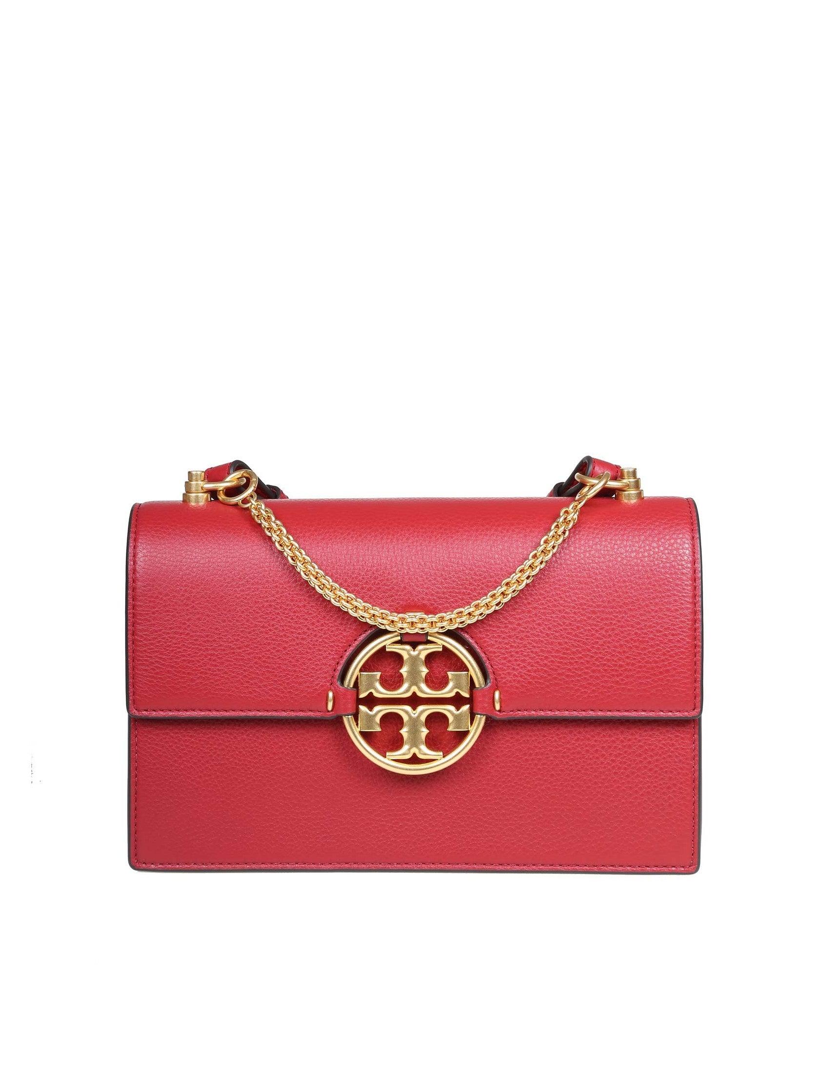 Tory Burch Logo-Plaque Leather Crossbody Bag