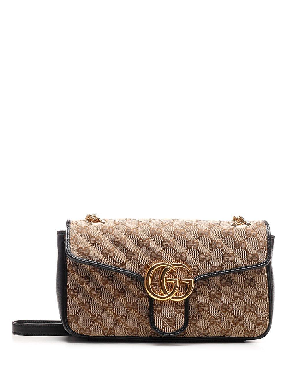 Gucci GG Marmont Small Shoulder Bag in Natural | Lyst