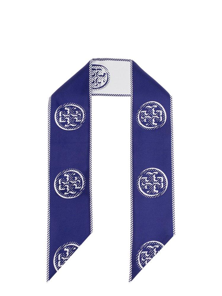 スカーフ TORY BURCH Medallion Logo Ribbon silk tie Pepperoncini Tory Burch Medallion Logo Ribbon Silk Tie | ModeSens