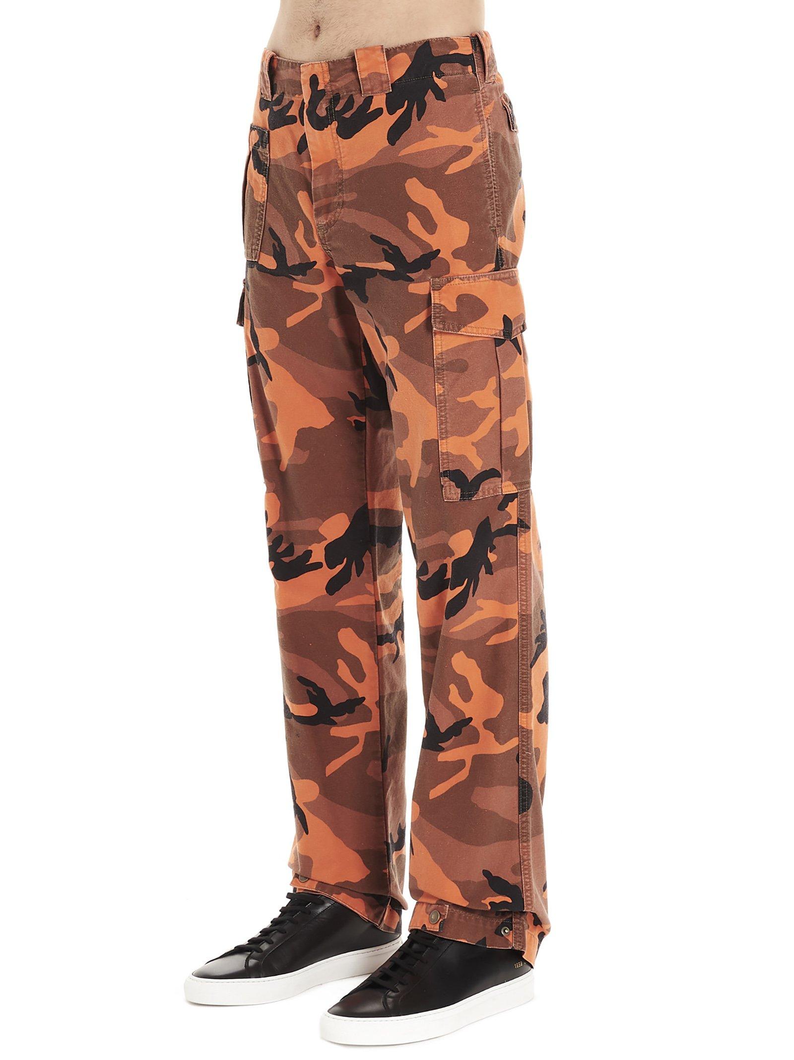 McQ Cotton Camouflage Cargo Pants in Orange for Men - Lyst