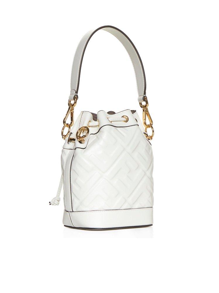 Fendi Drawstring Bucket Bag in White Lyst UK