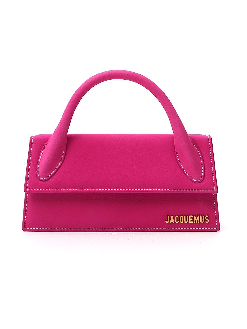 Jacquemus pink Leather Le Chiquito Long Top-Handle Bag