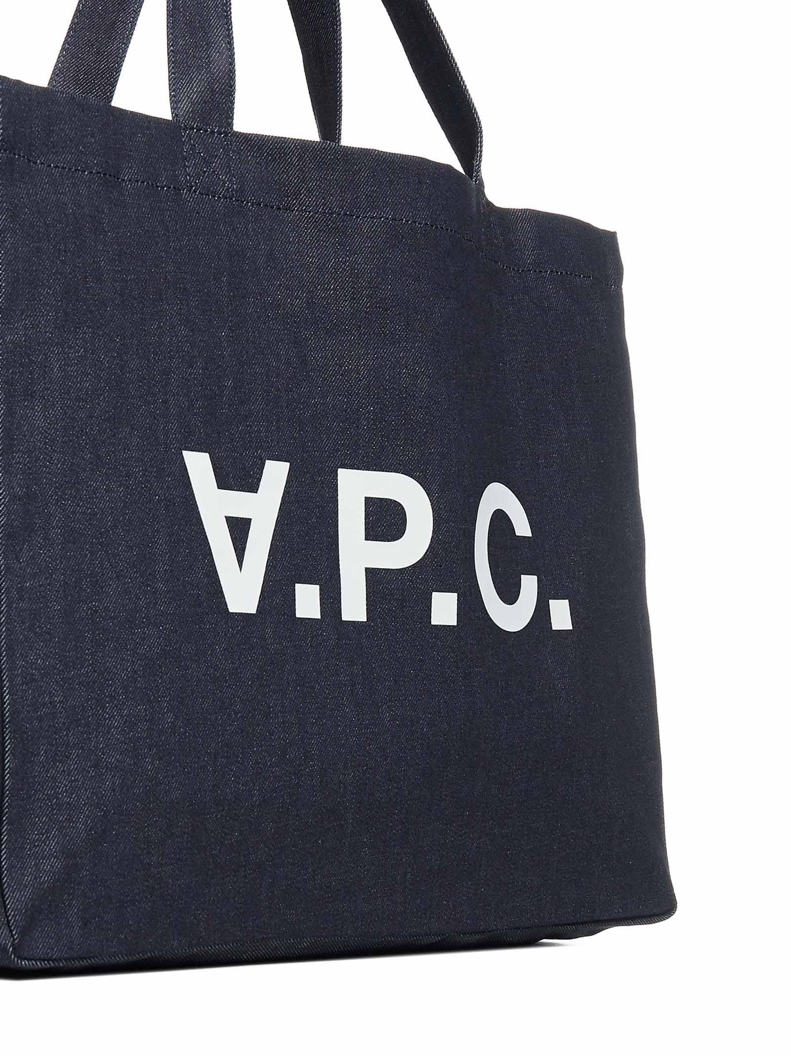A.P.C. Logo Denim Tote Bag