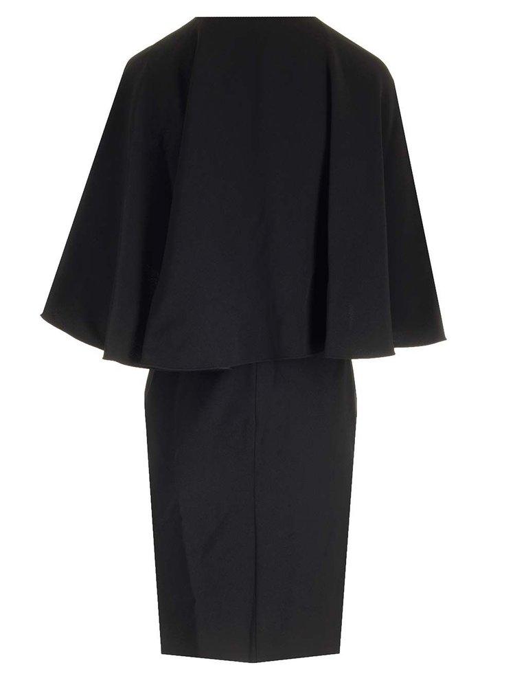 Chloe Cape Sleeves Mini Dress in Black Lyst UK