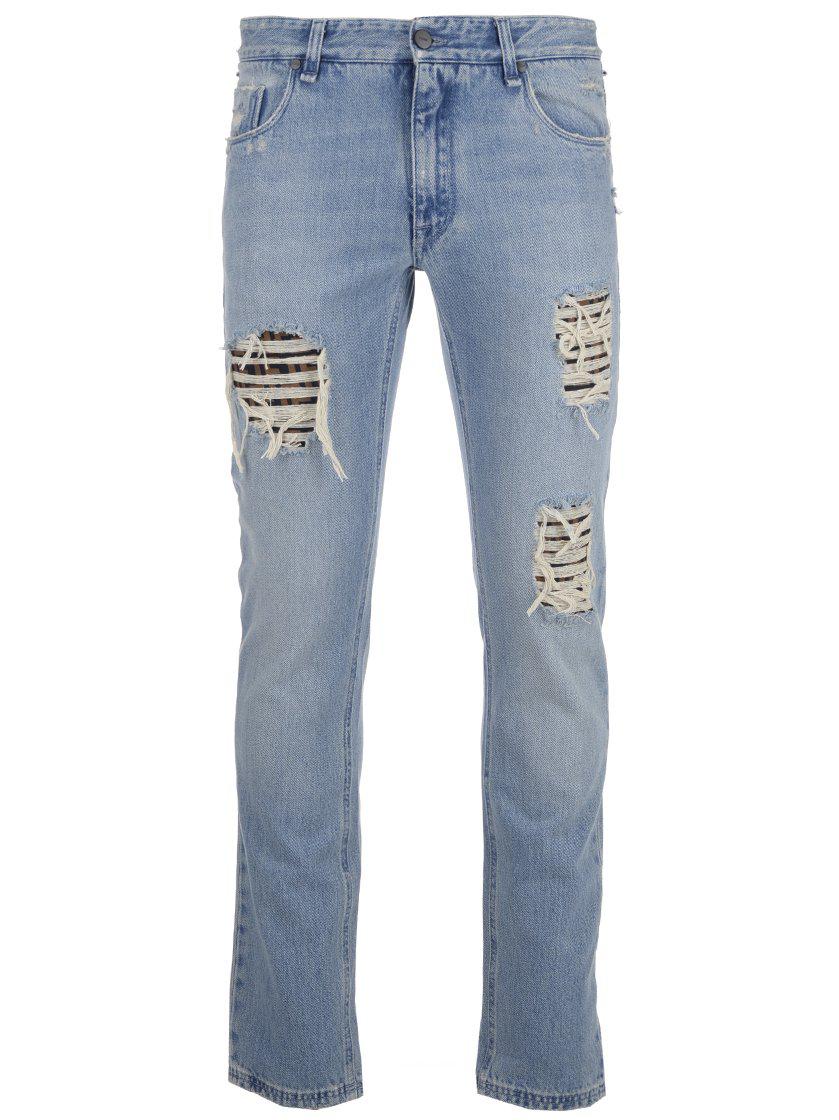 fendi distressed jeans