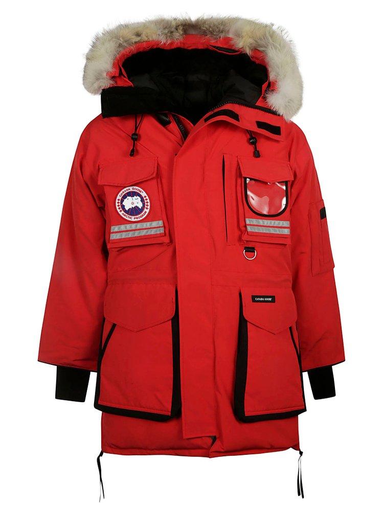 Canada Goose Snow Mantra Parka W/ Fur Hood in Red for Men | Lyst