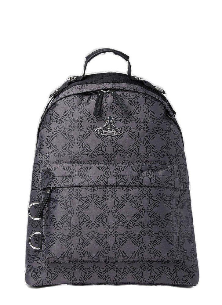 Vivienne Westwood Orb Plaque Zipped Backpack in Blue for Men | Lyst