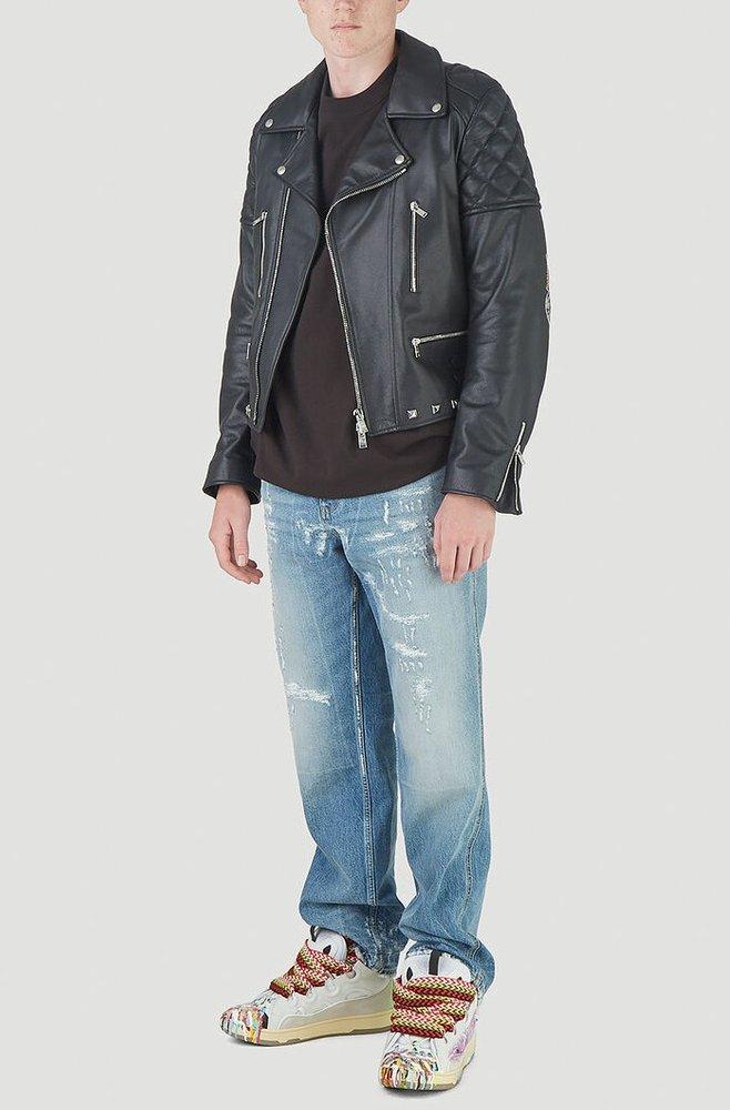 Lanvin X Gallery Dept. Studded Biker Leather Jacket in Black for ...