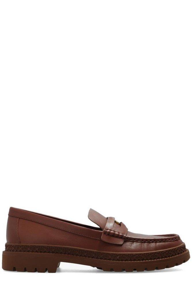 COACH Signature Coin Loafers in Brown for Men Lyst