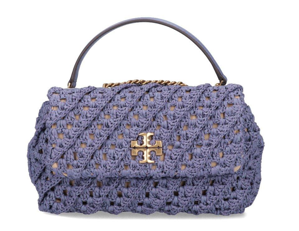 Tory Burch Kira Crochet Small Shoulder Bag in Blue | Lyst