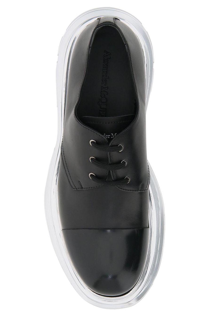 Alexander McQueen Tread Derby Shoes 44 Leather in Black,Silver (Black) for  Men | Lyst