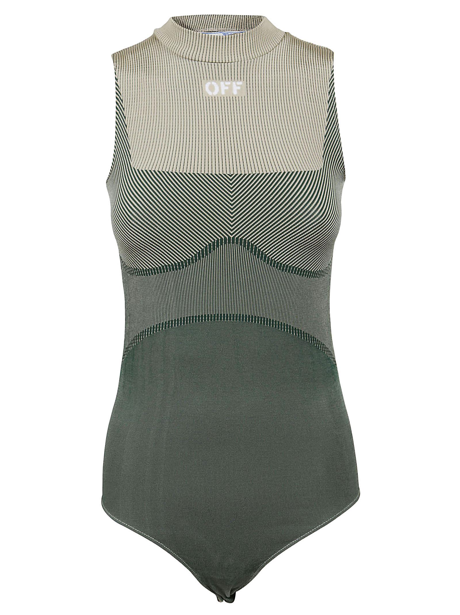 Afgeschaft bouwer Hymne Off-White c/o Virgil Abloh Athl Seamless Bodysuit in Green | Lyst