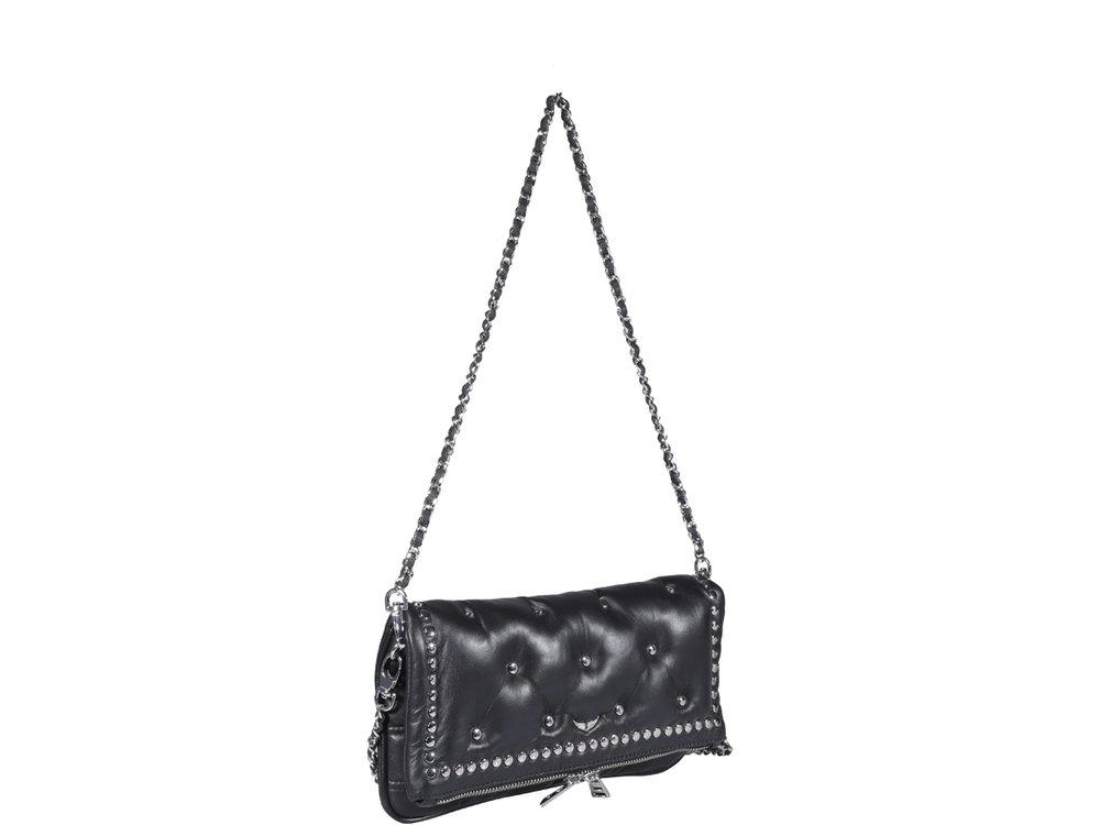 Rock leather clutch bag Zadig & Voltaire Black in Leather - 35469398