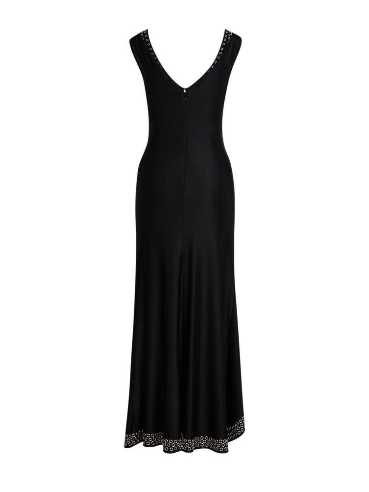 Black eyelet maxi dress online
