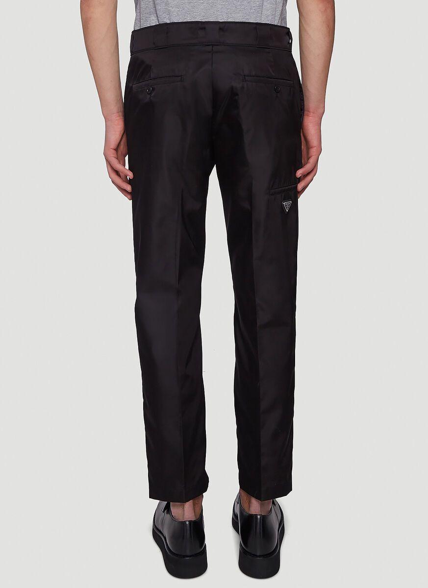 Prada Synthetic Re-nylon Straight Leg Pants in Black for Men - Lyst